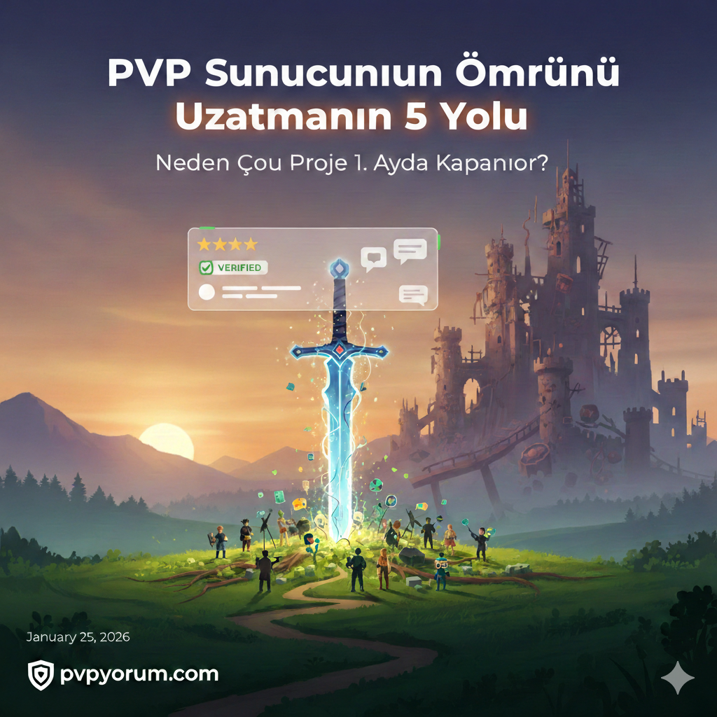 PVP Serverınızın Ömrünü Uzatmanın 5 Yolu: Neden Çoğu Proje 1. Ayda Kapanıyor?